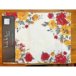 Nicole Miller Home Placemat Set – Floral Print (Set of 4)